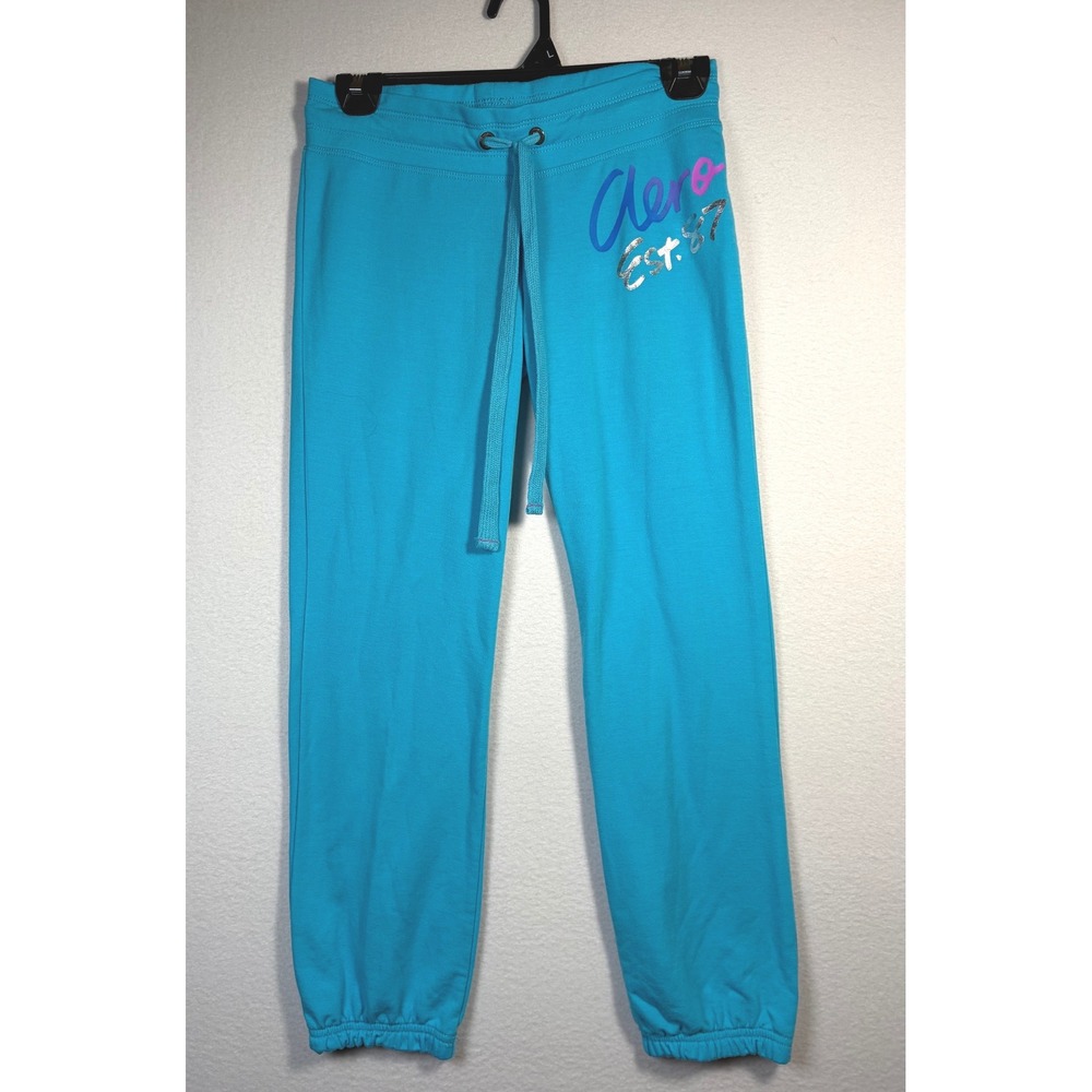 Aeropostale Sweatpants Girls XS Blue Excellent Aero Est 87 Joggers